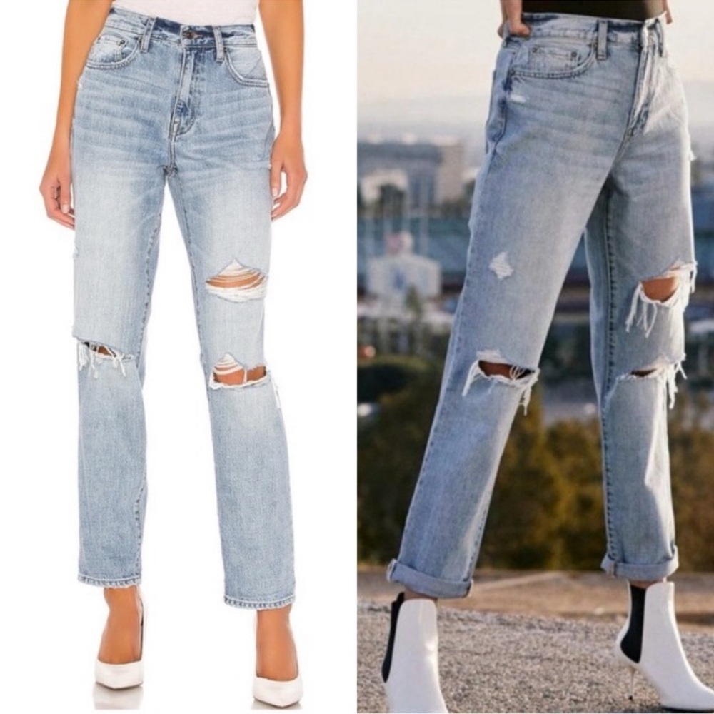 NWT Pistola Presley High Rise Relaxed Roller Jeans in Primetime Sz 27 Revolve -